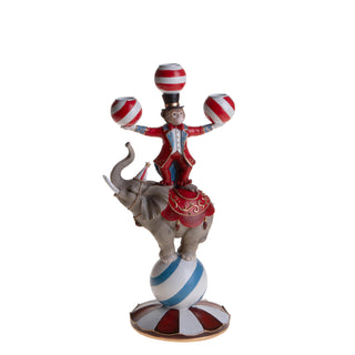 Candelabro scimmia giocoliere su elefante