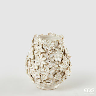 vaso decorato con fiori in 3D